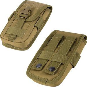 Tactical Cell Phone Holster Pouch with Armor Case on with US Flag Patch